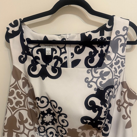 dressbarn Dresses & Skirts - Dressbarn Women's One Shoulder Black and Tan Dress